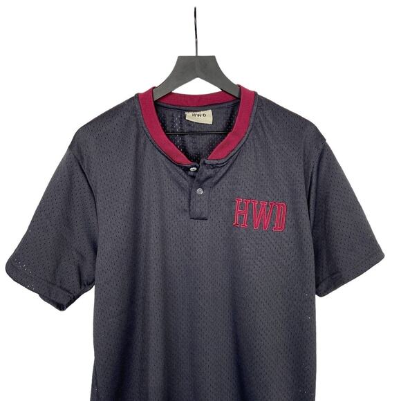 HWD Halfway Dead Mesh 23 Jersey Charcoal Gray Maroon Mens‎ Womens Size Large - Picture 3 of 8